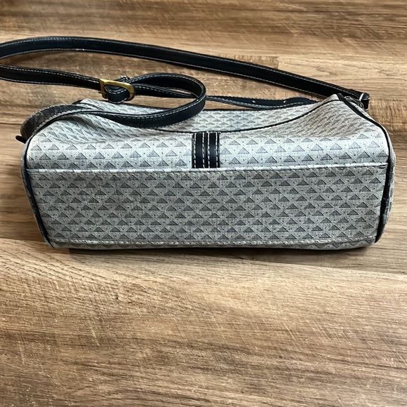 Liz Claiborne VINTAGE leather trim shoulder bag purse - Picture 6 of 6